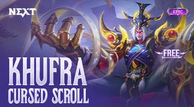 Project NEXT Patch Free Epic Skin | Khufra "Cursed Scroll" | Mobile Legends: Bang Bang