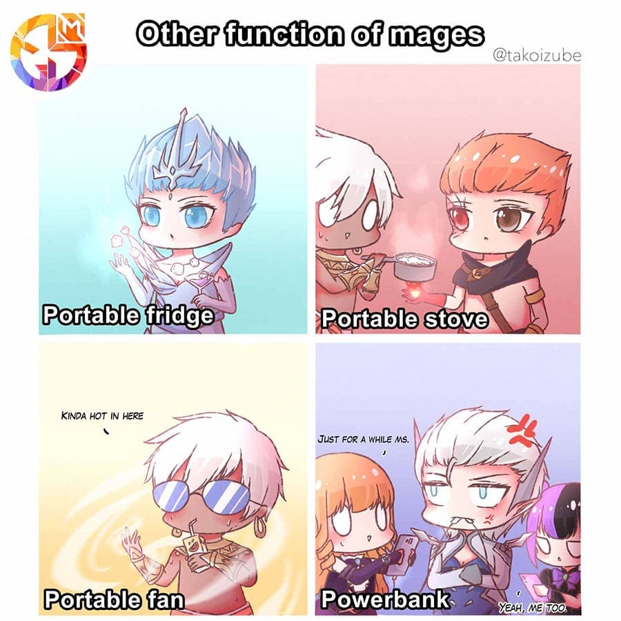 Mages are so functional Can you mention other mage's helpful skill? ❄⚡MGL Artist: @takoizube