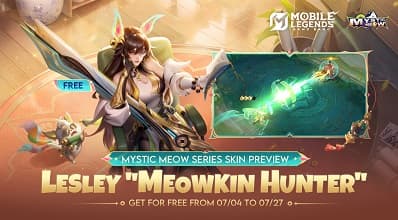 Mystic Meow Free Skin | Lesley "Meowkin Hunter" | Mobile Legends: Bang Bang